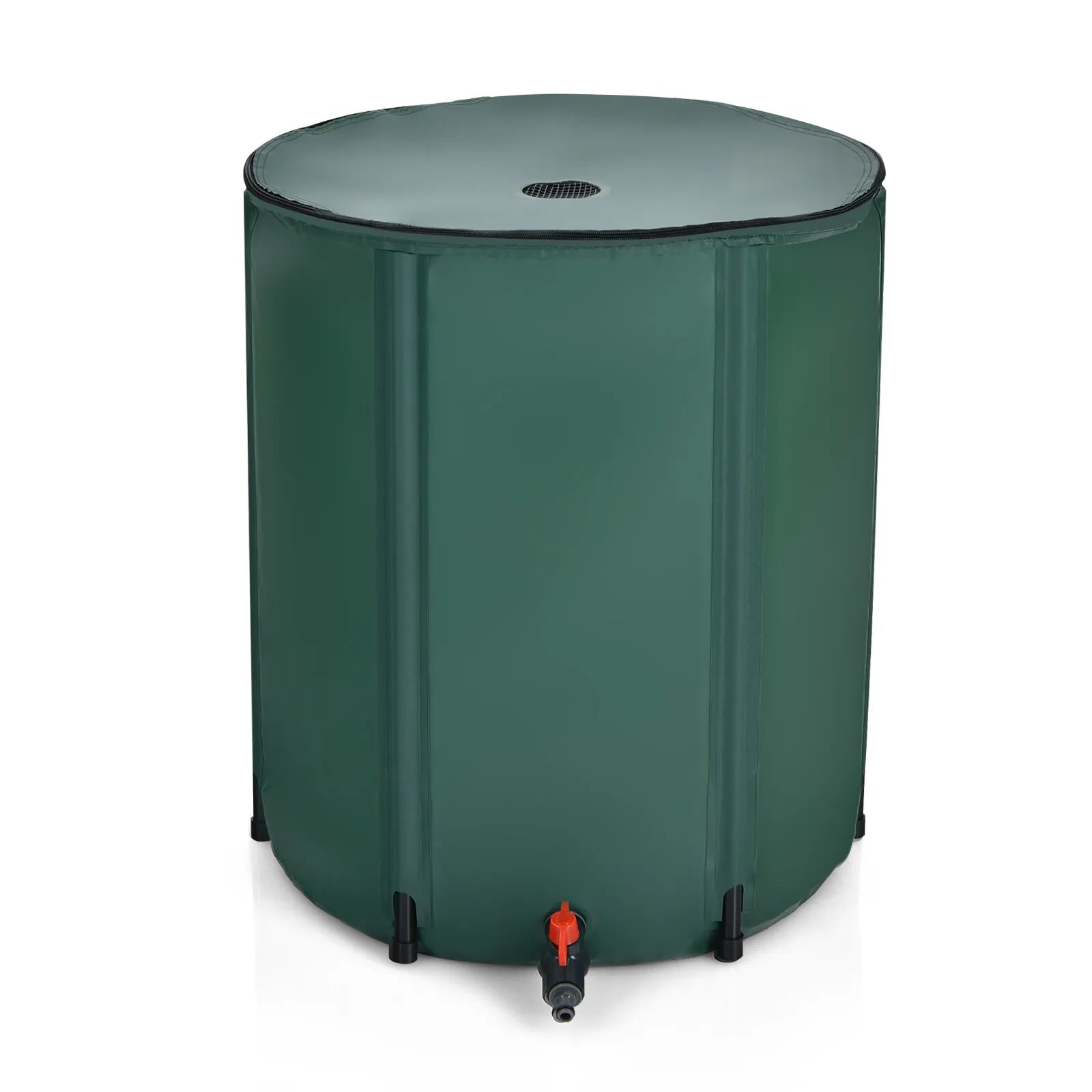 Water Gallon Collector Tank Barrel Collapsible Spigot Filter 53 W/ Rain
