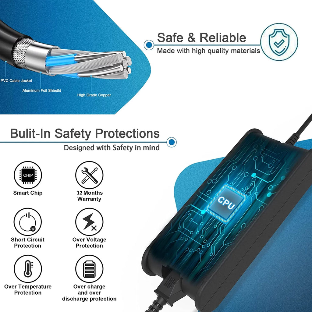 Charger Replacement Cord Adapter D630 Power KONKIN Dell for Latitude AC BOO Laptop Compatible