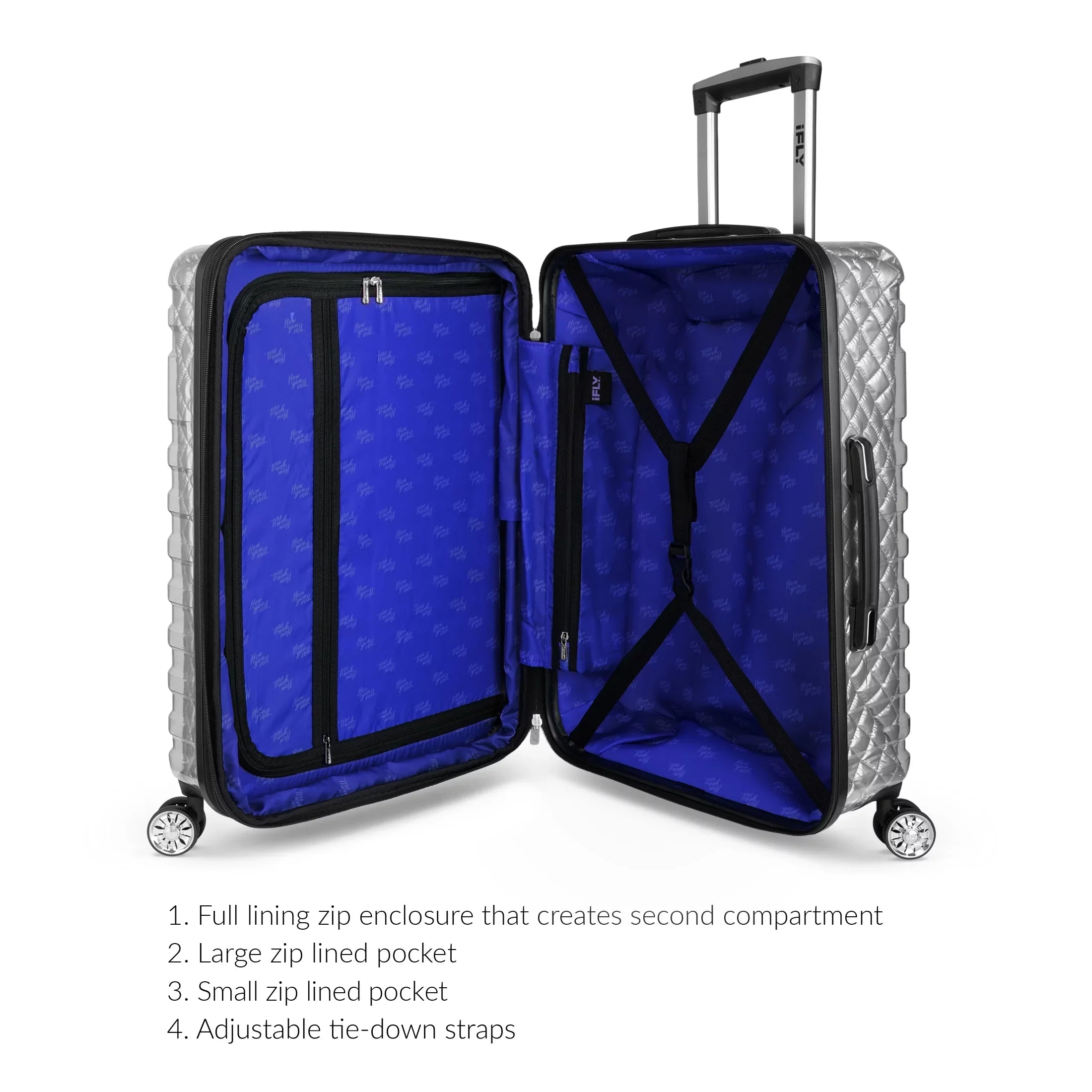 pack) 20", iFLY Lugagge, Clear Carry-On (2 Silver Spectre Hardside Versus