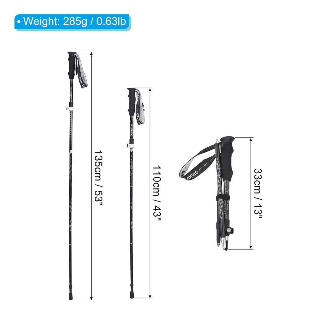 Uxcell Pole 53 Hiking Poles, Inch Collapsible Trekking White Telescopic