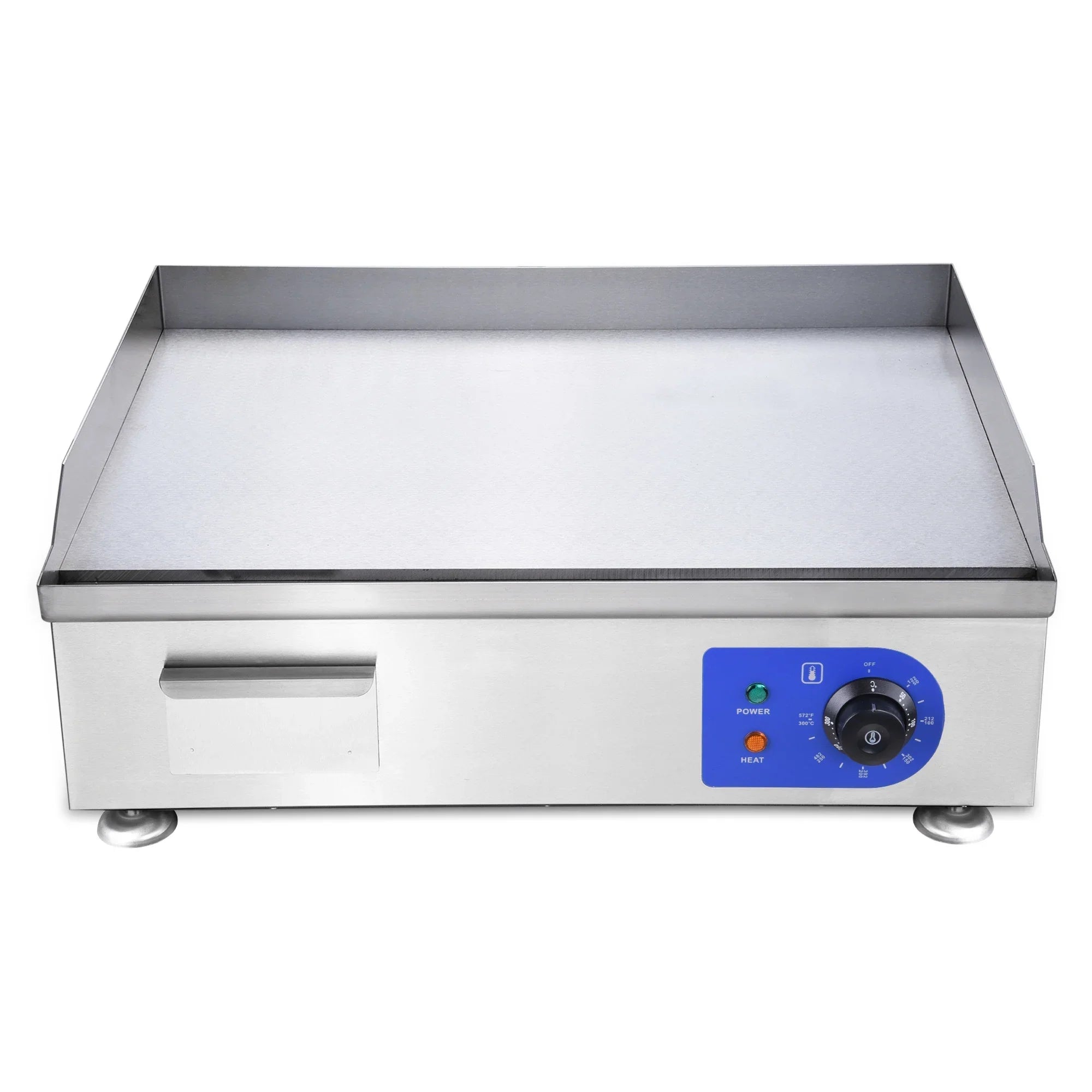 High-Powered Steel Electric Countertop Griddle Cook - Precision - Stainless with