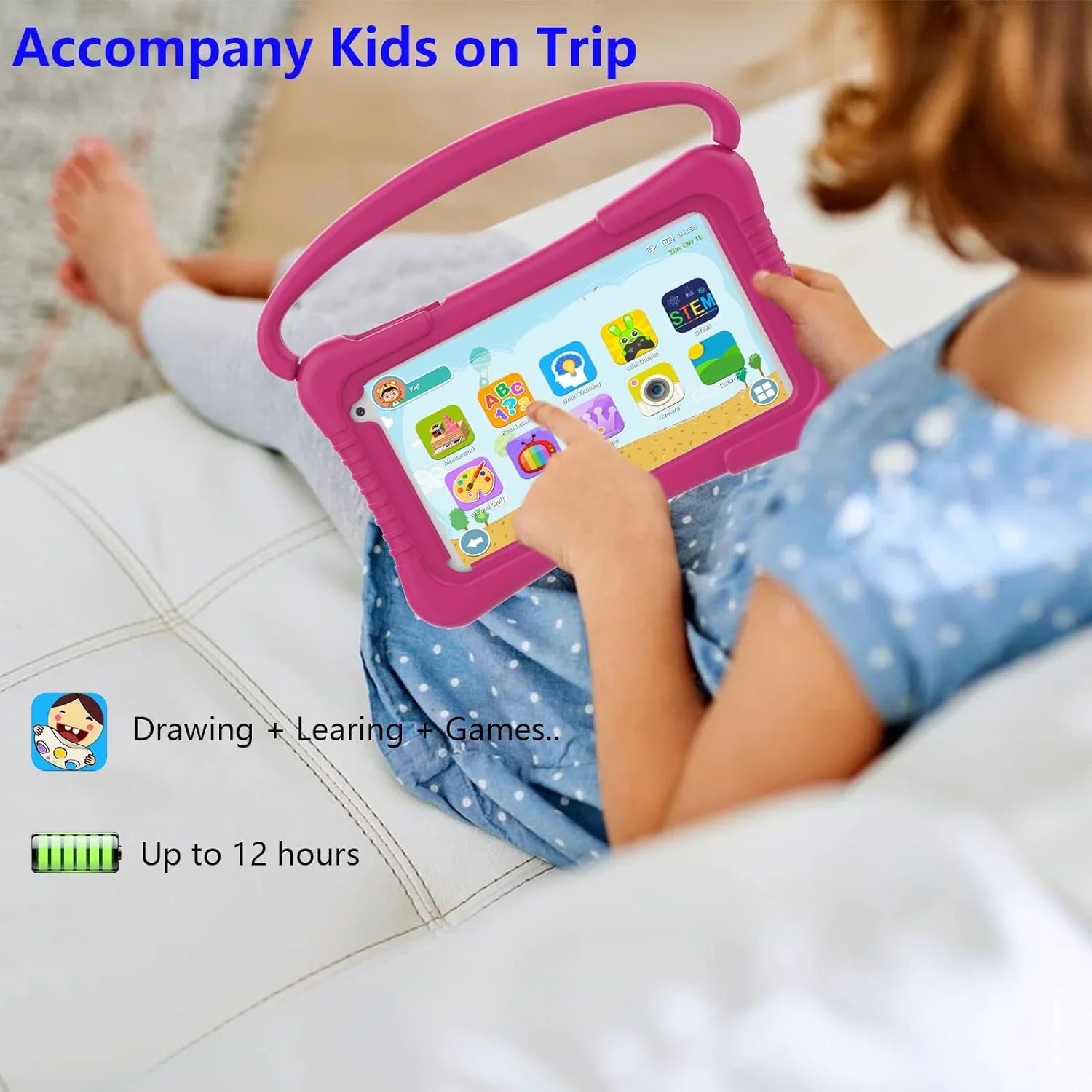 Tablet inch Kids Toddler Kids 7 with Kids Software Camera Netflix Kid-Proof YouTube Dual 32G Parental WiFi Educational Tablets Tablet 11 Games Tablet Control, Kids for Android Pre-Installed