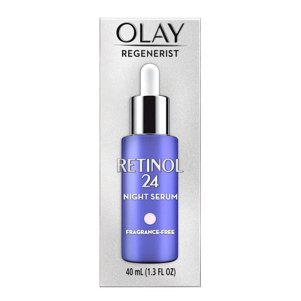 Regenerist 24 Serum Fragrance B3 Olay Ounce complex, Retinol + with Fluid 1.3 Vitamin Night Retinol Free Facial
