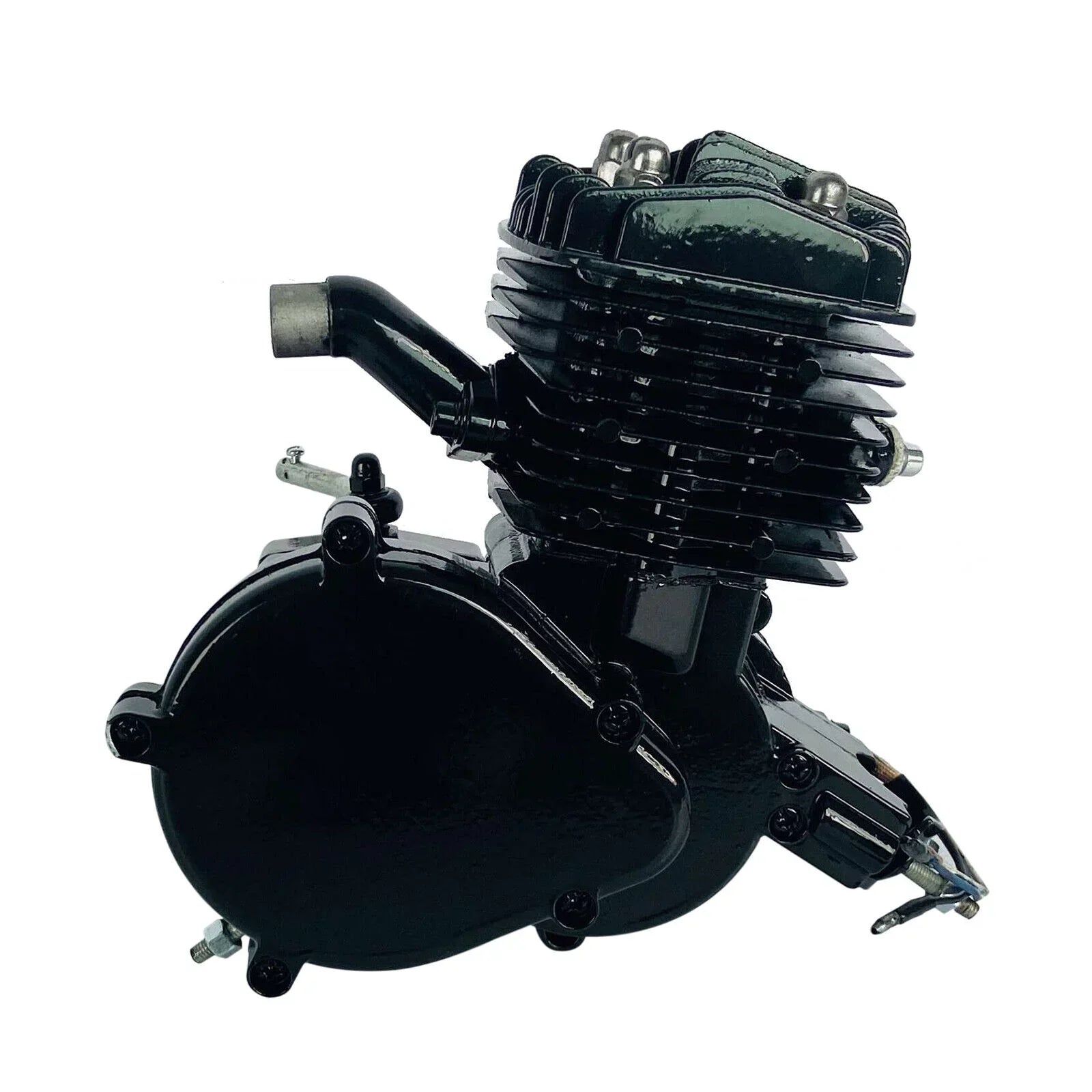 Motor Bicycle Air-Cooled Engine Bike Black Gas Petrol 2-Stroke 80cc Full Motorized Miumaeov Single Assembled Cylinder