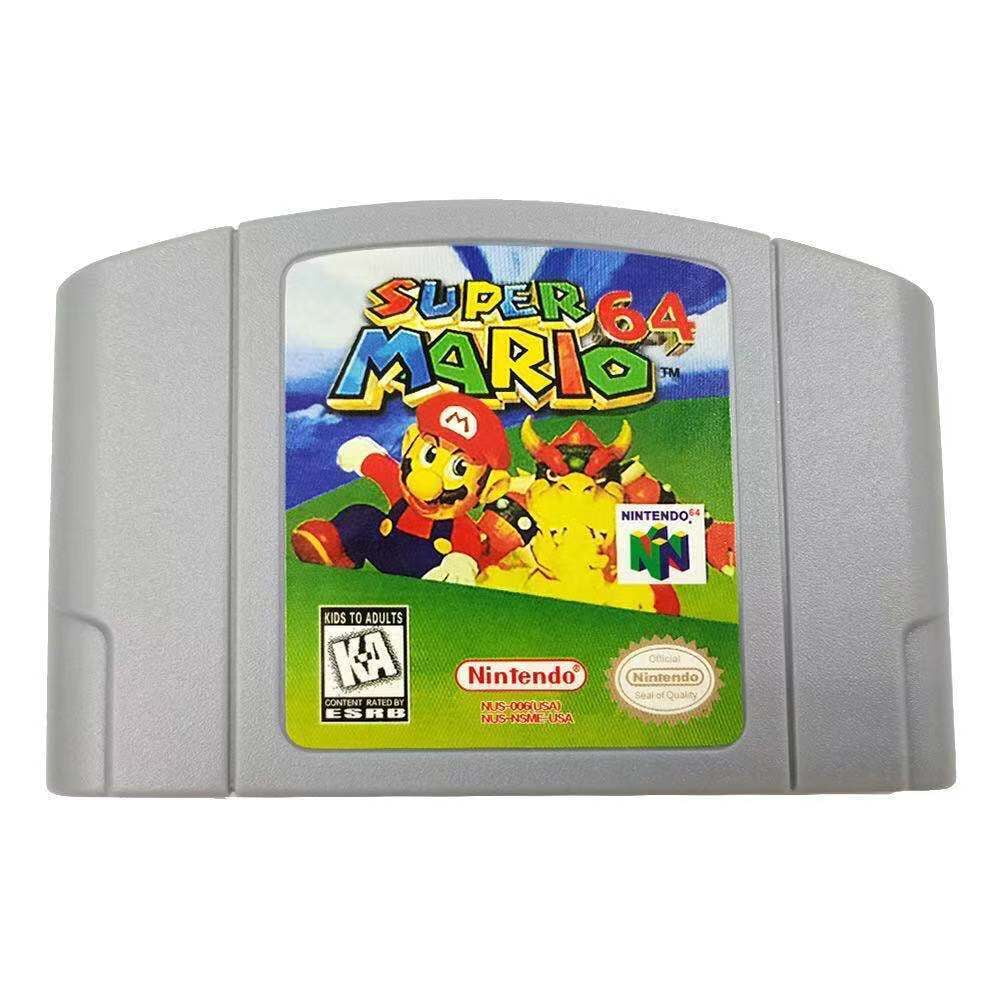 Mario Cartridge For Super Game Console Card Version- Video 64 US
