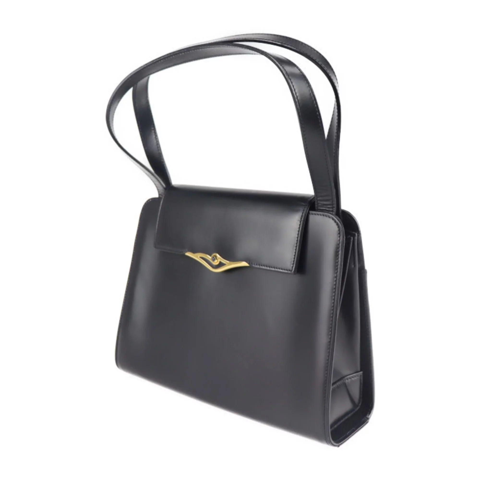 handbag dark mini Cartier CARTIER Pre-Owned calf line bag sapphire navy (Good)