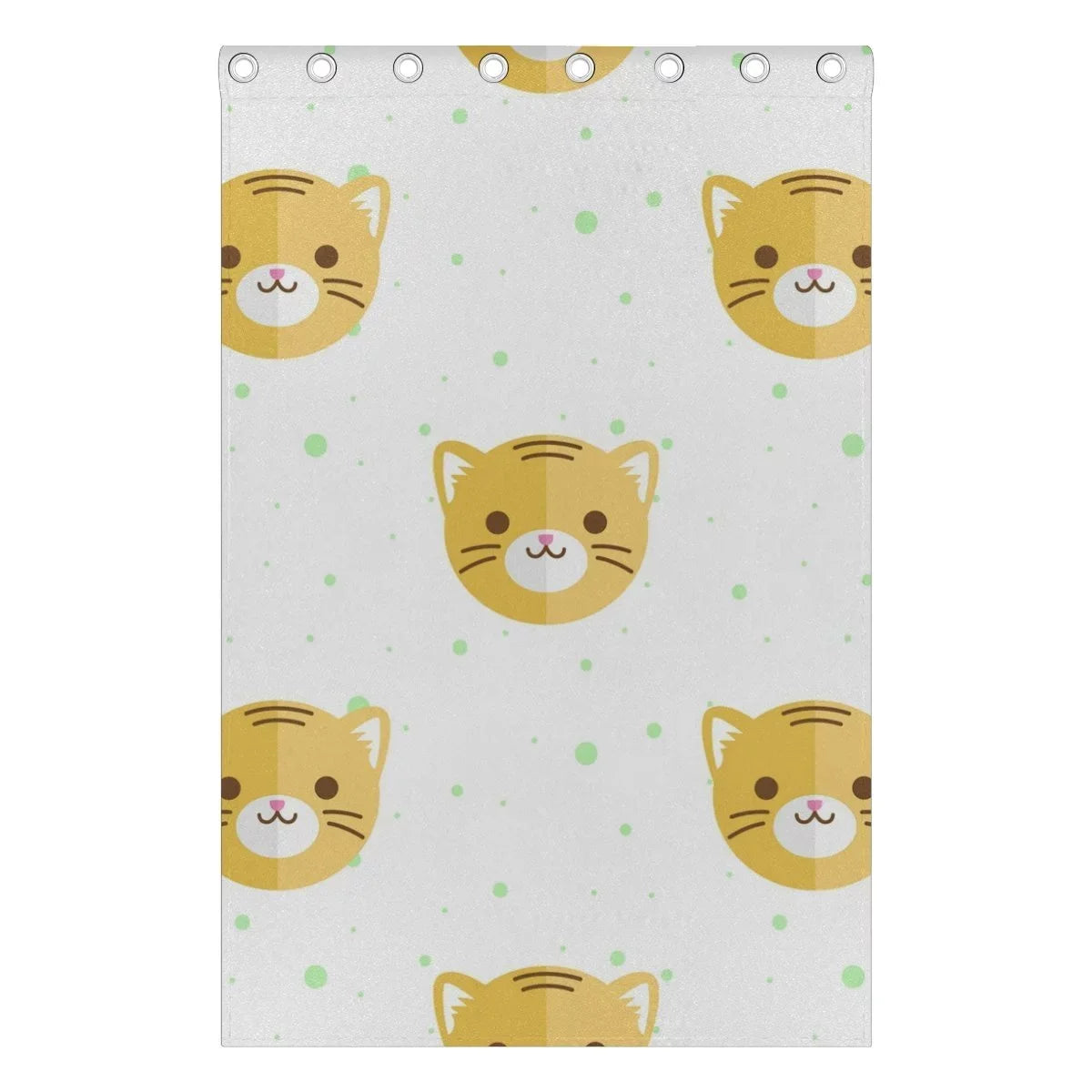 Room,2 Blackout Blind Cartoon Darkening Flat Heads Tiger Window (52Wx84L Curtain Inches) Thermal Bedroom for Curtain POPCreation Panel Curtains Pattern Living