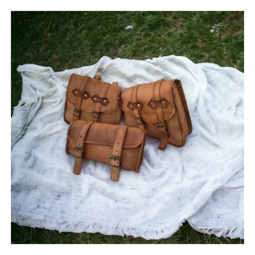 for and Her Stylish - Saddle Practical of or Set Him Leather Bag 3 Gift Premium