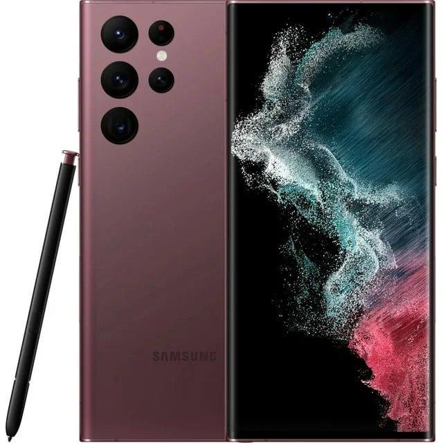 Burgundy (Refurbished) Samsung Restored Ultra 128GB S22 S908U1 Galaxy UNLOCKED