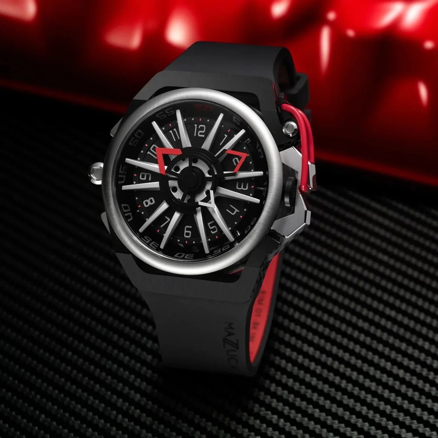 Automatic Mazzucato RIM Black Red Reversible