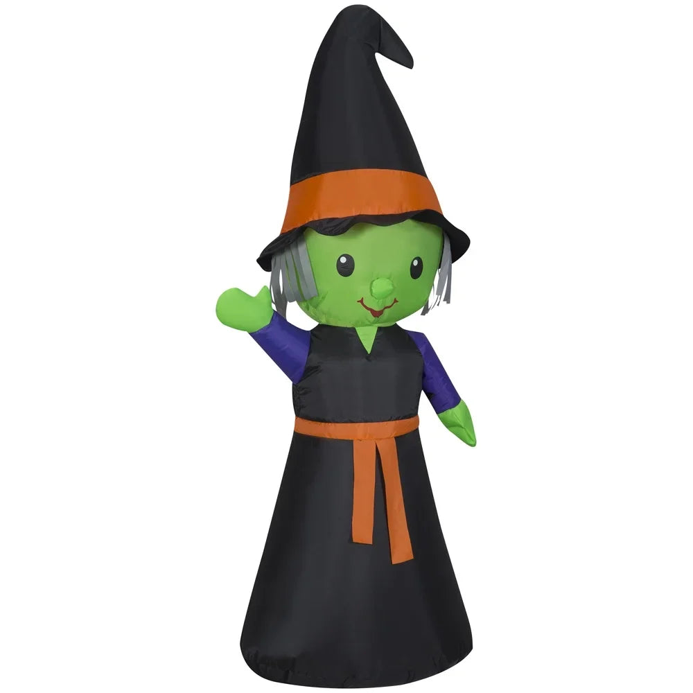 Witch 4FT Inflatable Airblown Tall Cute Inflatables Halloween