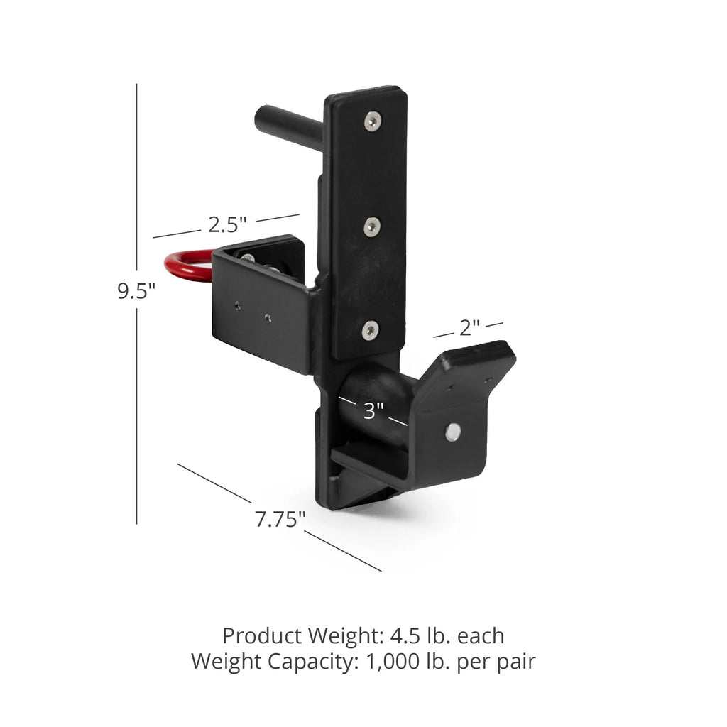 Titan Pair, Fitness Per Roller LB Attachment, T-3 Rated J-Hooks, 1,000 Smooth Power Series Barbell Rack Racking