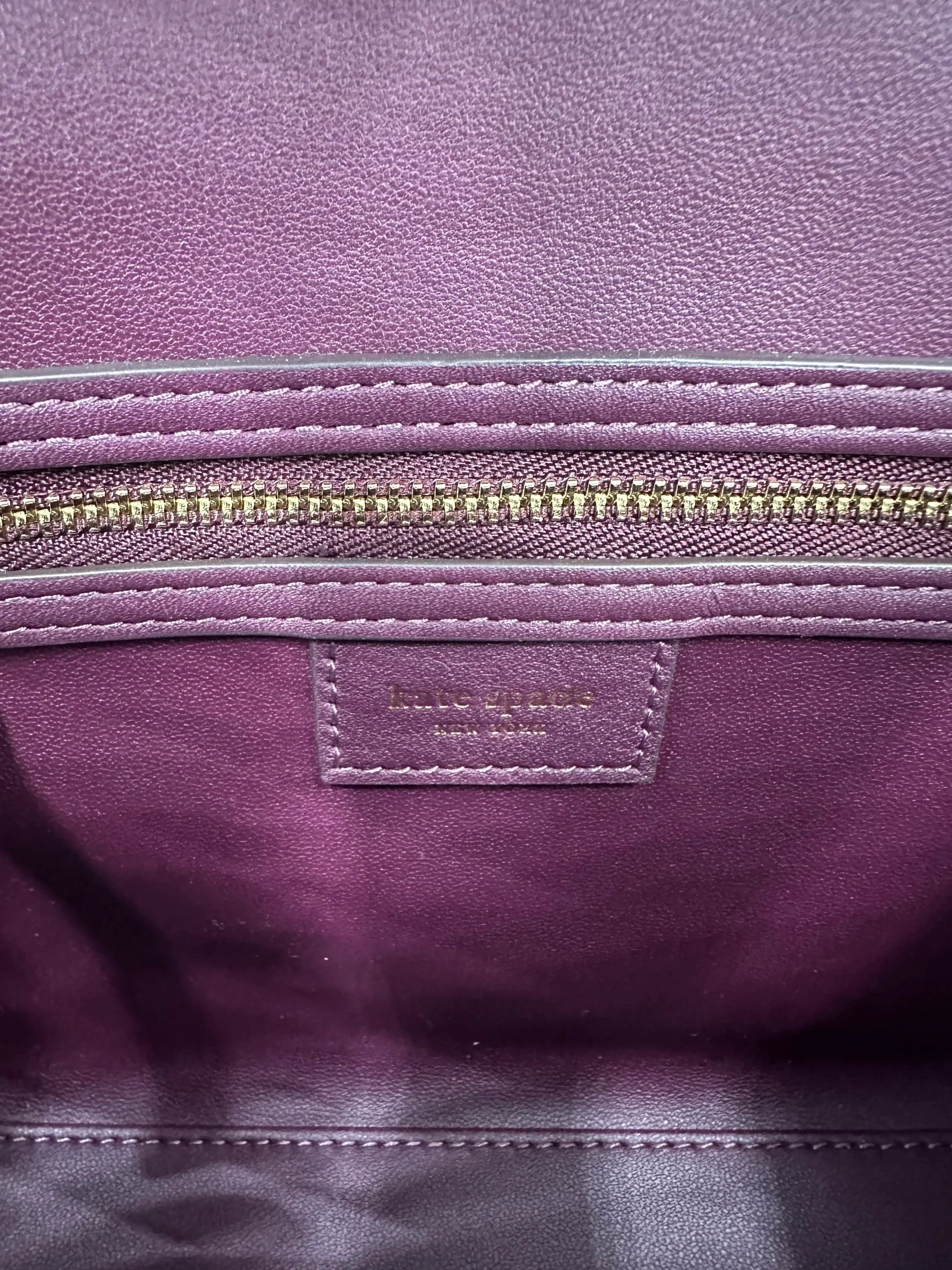 Spade Lizard-embossed Bag Small Top-handle Katy Burgundy - Kate Striped