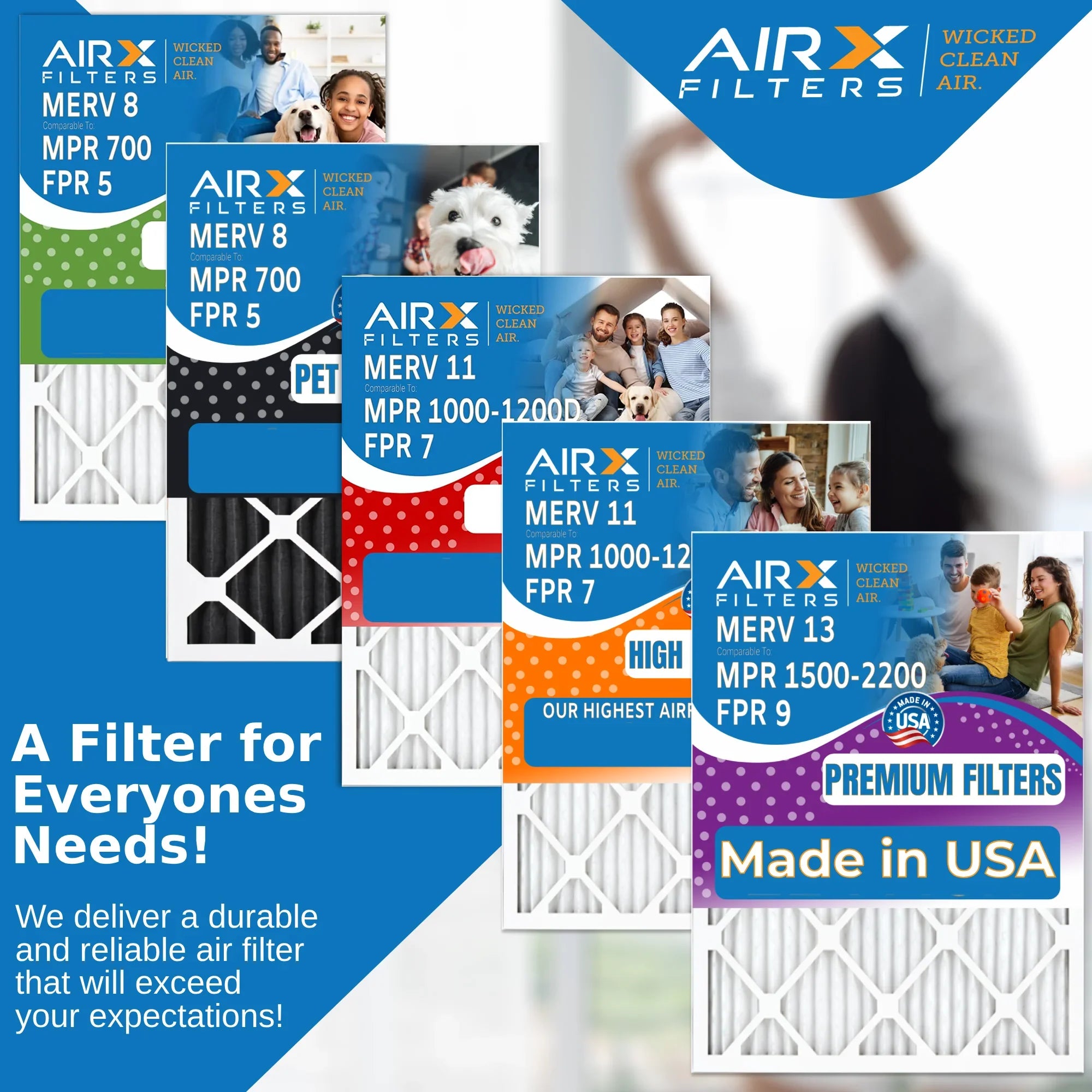 by AIRX with AIR. FILTERS New DR120 Pack Filter MERV Comparable FPR DR90 CLEAN to 1200 WICKED Style 4 Dehumidifiers & Compatible 50070171-002 Air MPR MPR & 7 Honeywell 11 14X17.5X2 1000,