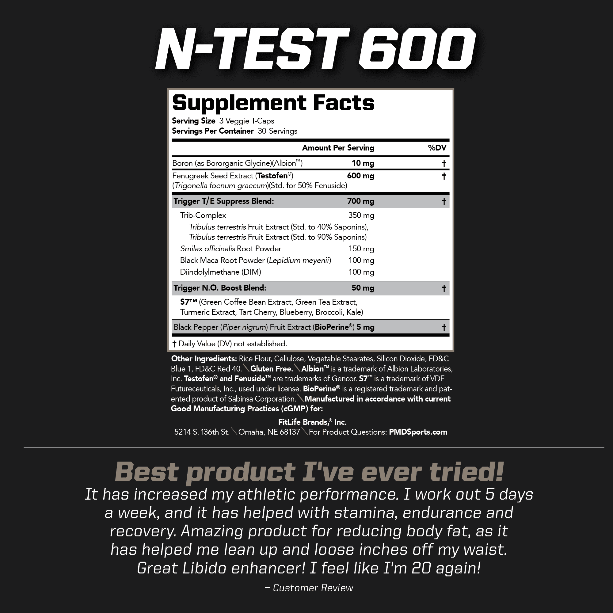 for Test 600 Testofen - Lean - and Growth N-Test Bodybuilding Boost PMD Men Veggie-Caps)) Sports - And Testosterone With Gains Booster Advanced Training And Strength Powerful - Muscle Strong (90