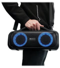 D4 Party Loud Deep Go Bass Rockville LED Portable Speaker, Large Bluetooth Party
