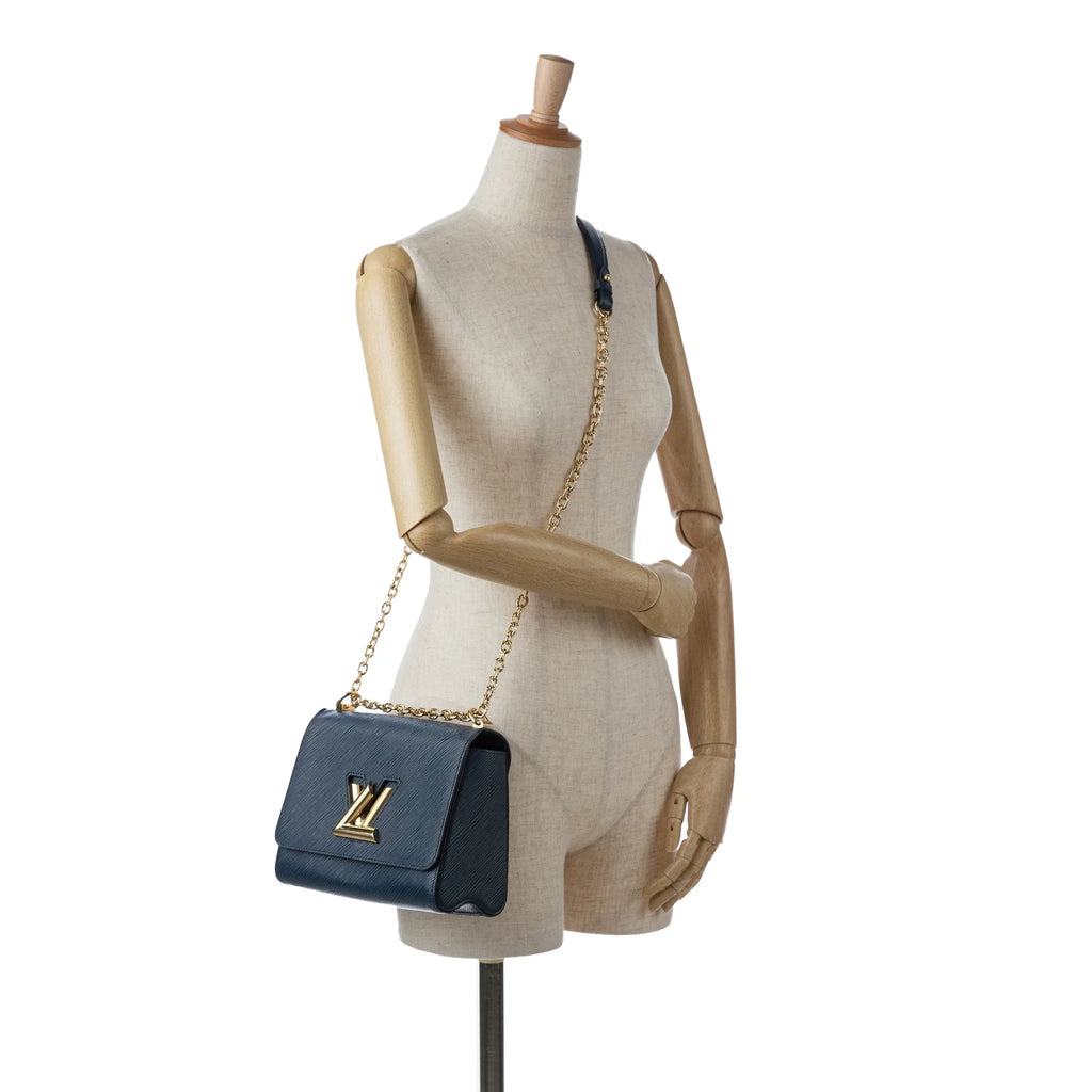 Unisex Twist Bag MM Epi Blue Crossbody Louis Leather Authenticated Vuitton Pre-Owned (Good)