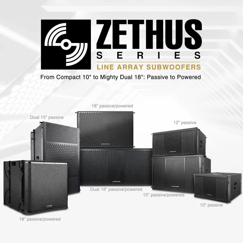Array Series 2X12" Subwoofer ZETHUS 1200W Line (ZETHUS-210S) Town Sound
