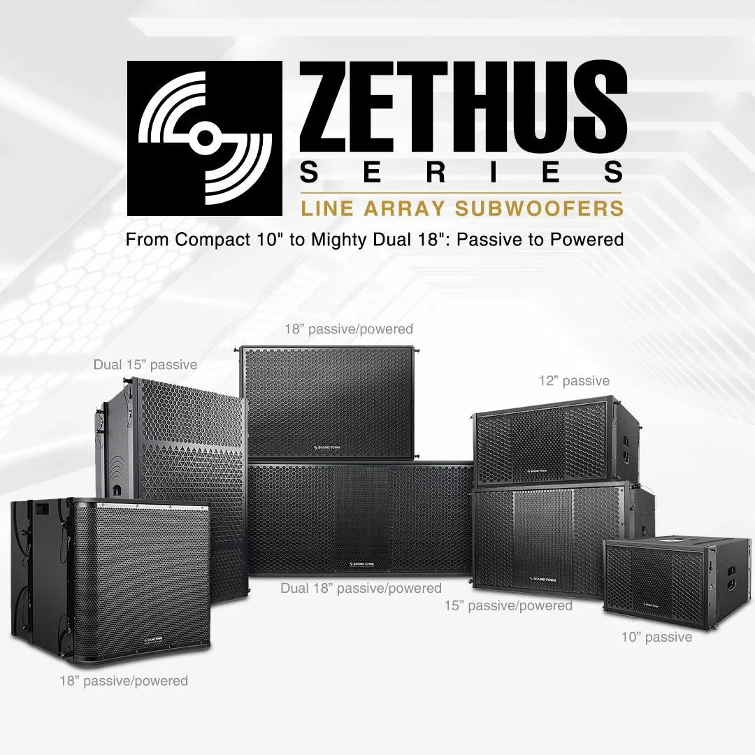 Array Series 2X12" Subwoofer ZETHUS 1200W Line (ZETHUS-210S) Town Sound