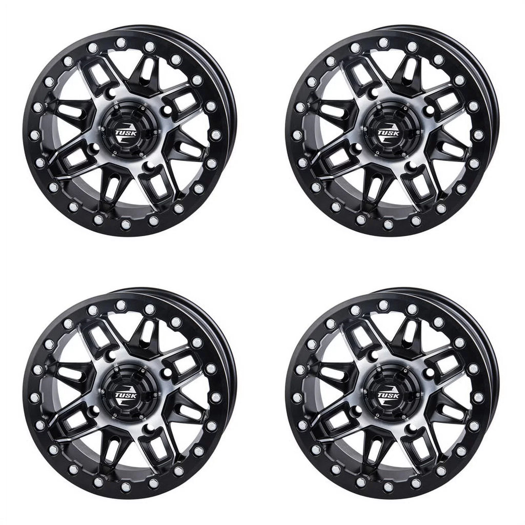 Wheel 15x7 Pro (4 Pack) For 2.0 2020-2022 4/137 CAN-AM Defender Tusk HD10 + XT Beadlock Machined/Black Wasatch 5.0