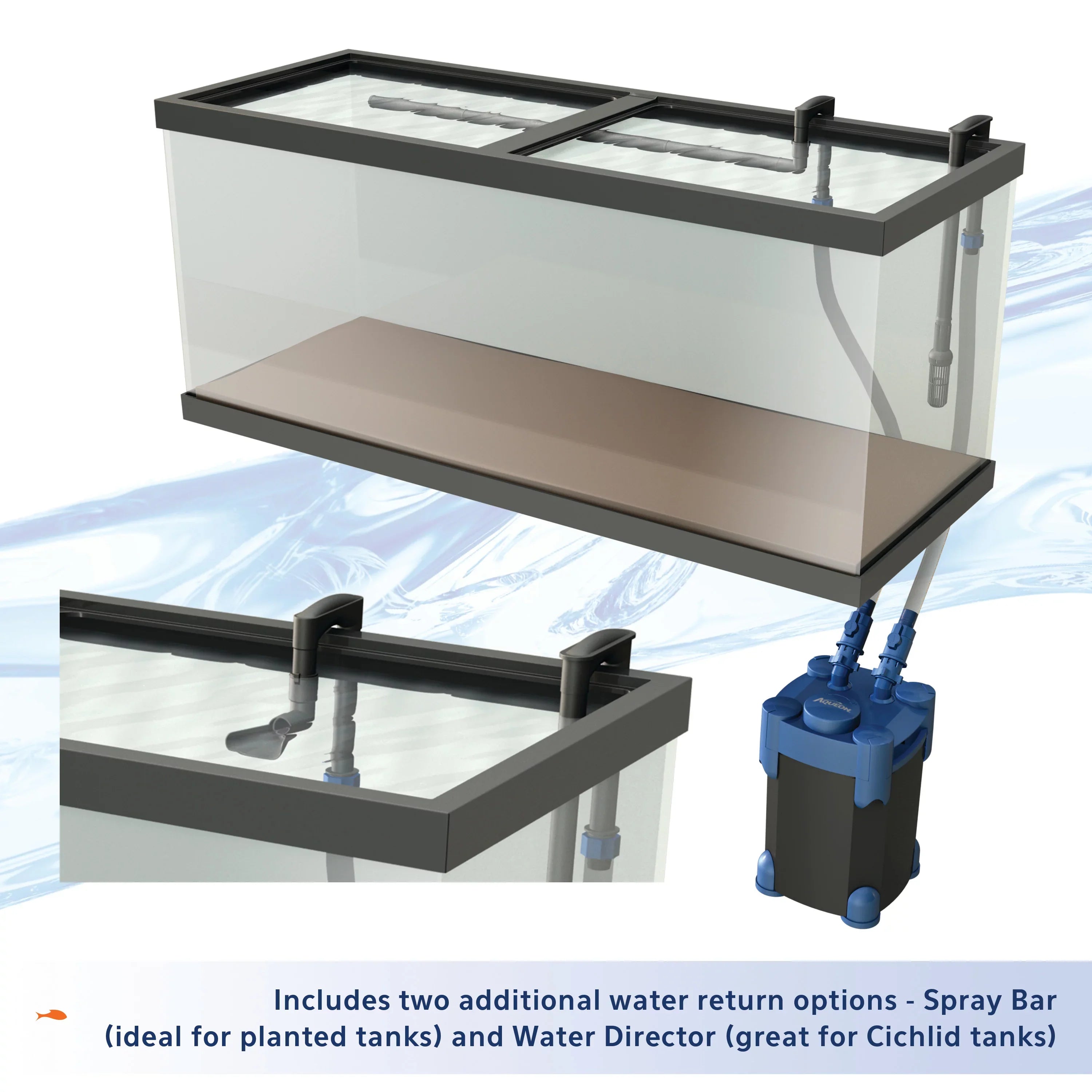 Up Aquarium Aqueon Canister to QuietFlow Gallons 75 Filter