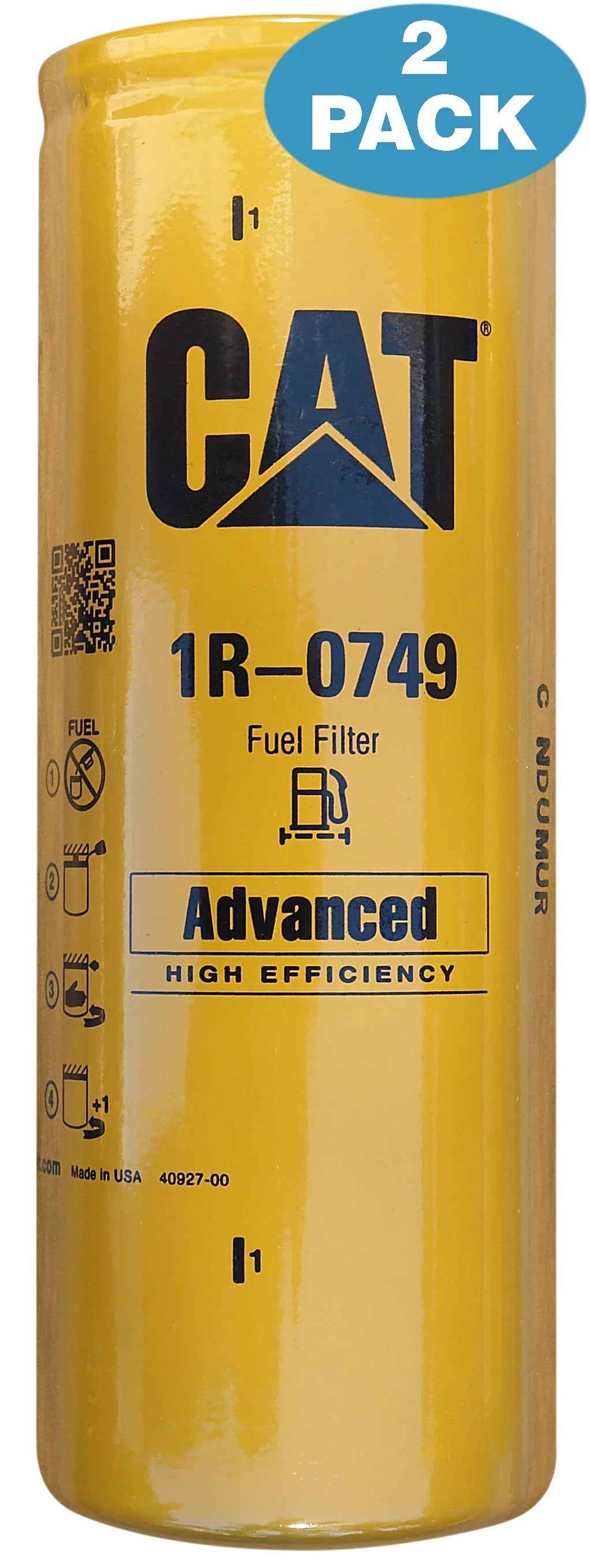 Fuel Advanced Filters High - Pack Caterpillar 1R-0749 2 Efficiency