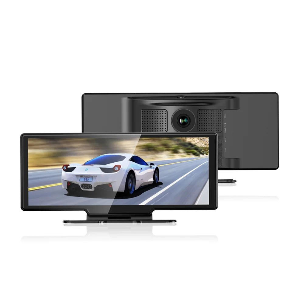 Calling Dash Auto Inch WiFi G-Sensing for Monitor Parking 10.26 Carplay Recorder Loop Support Camera Built-in Front Rear Driving Recording Shinysix 4K & DVR Hands-Free Android Touchscreen with
