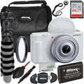 (15pc ZV-1F Replacement Bundle) Includes: Ultra - Bundle More Battery, Sony (White) Filter UV Memory Starter & Protective 64GB Ultimaxx Camera Card,