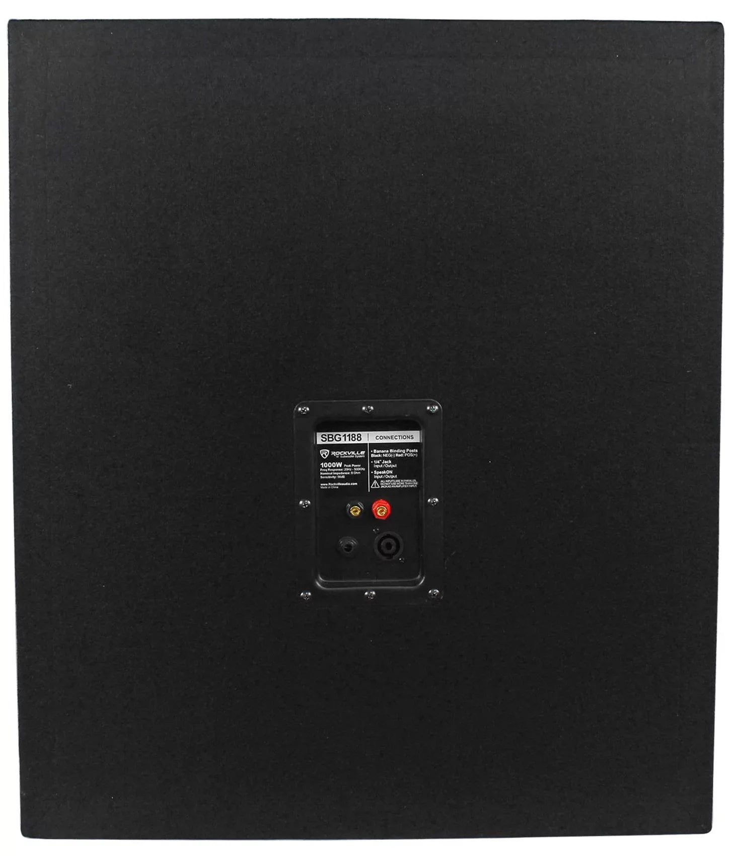 2-Channel Subwoofer Pro PA Rockville 18" DJ Sub+5000w SBG1188 Amplifier+Cable
