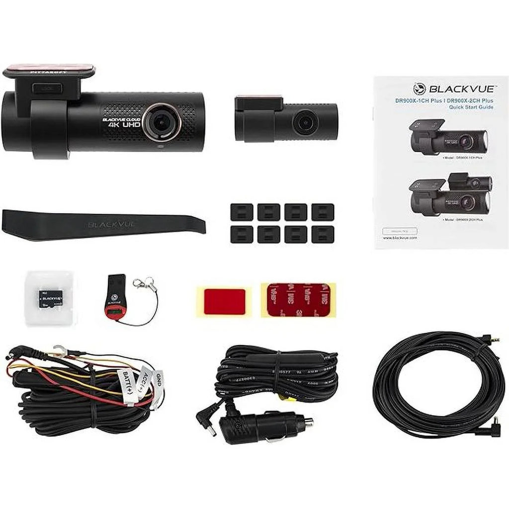 Open with Built-in Box Card Dashcam, Wi-Fi, GPS UHD 32GB Plus Cloud microSD DR900X-2CH BlackVue 4K