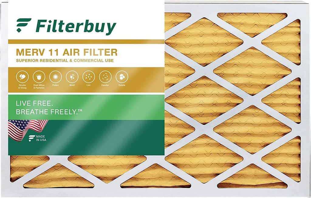 AC Furnace MERV Filters HVAC 11 16x25x2 (1-Pack) Air Filterbuy Pleated