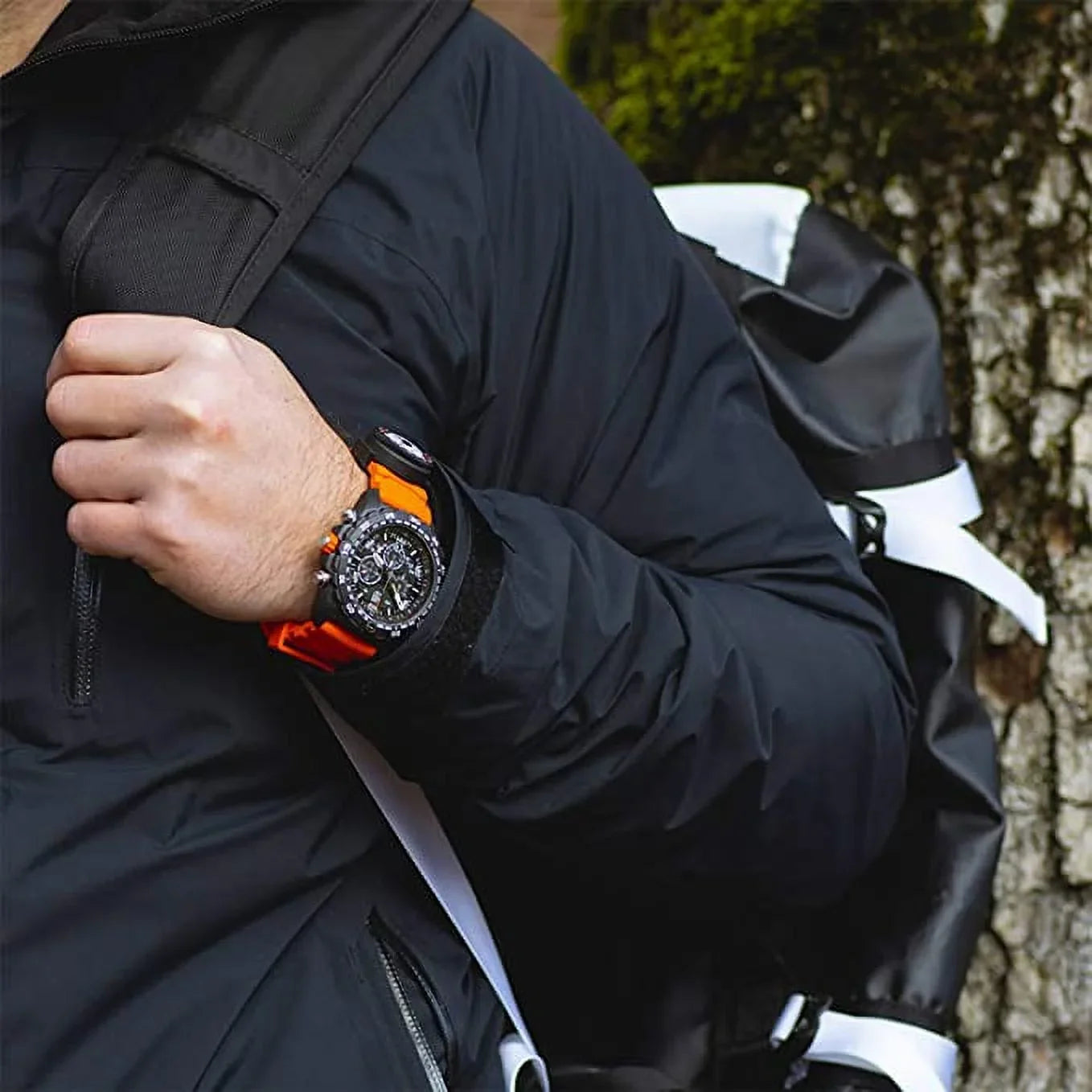 Stainless M Master 3749: Luminox Grylls Survival Series 45mm Bear - Swiss Black/Orange Watch Water Steel Mens Made Resistance 300
