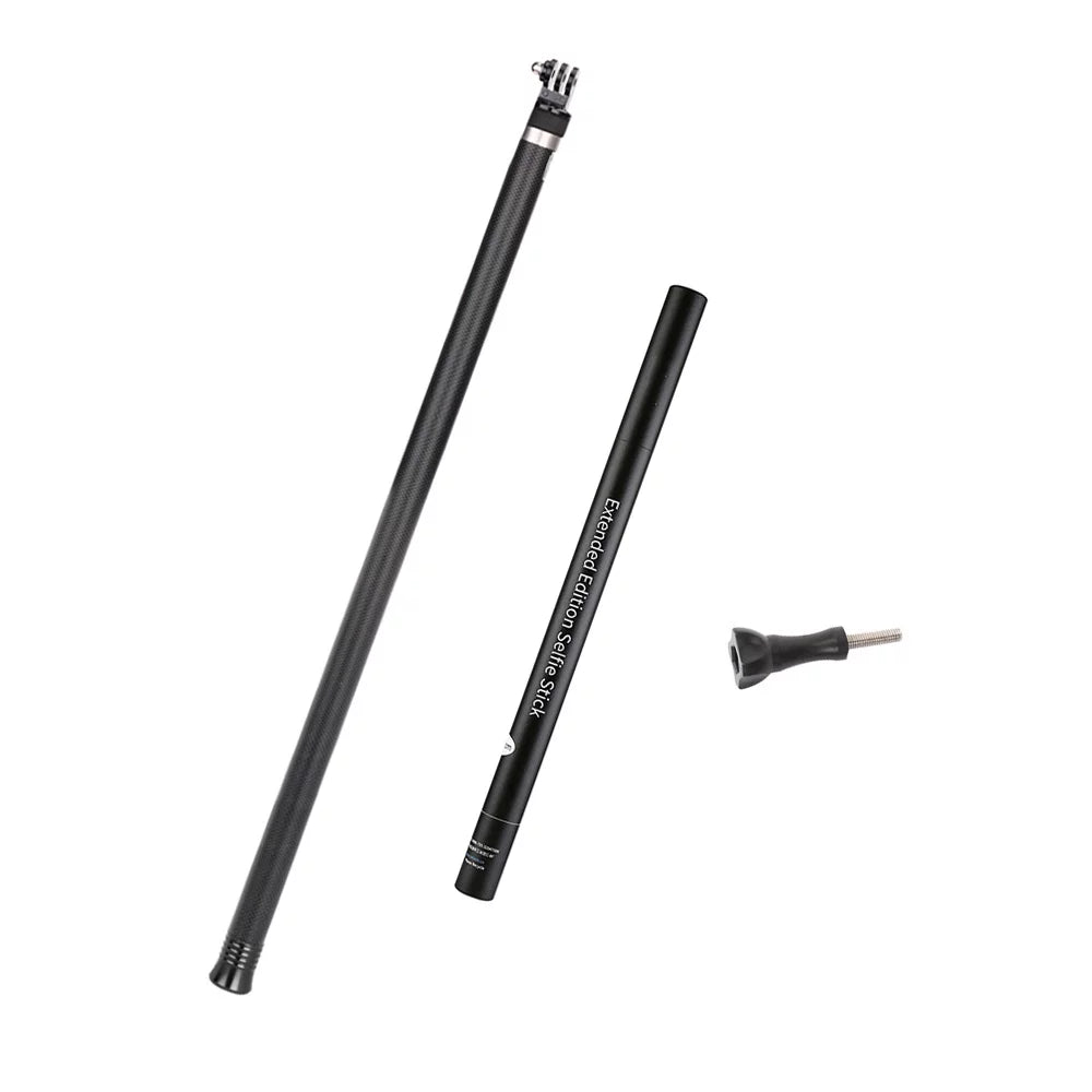 Action Hero Lightweight 10/9/8/7/6/Hero Ultra Carbon Black(2018) for R Fiber Replacement Monopod GoPro Long for Handheld 5 C Selfie OSMO Replacement One Pole Extendable Inch Stick 2.7M/106