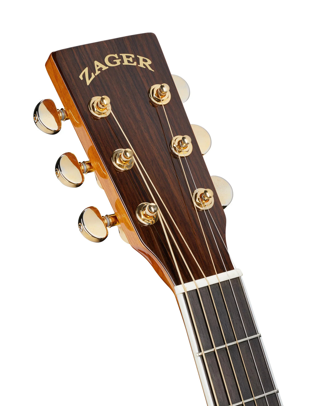 Natural - Acoustic Finish Smaller Cedar/Rosewood Size Solid Guitar ZAD80 Zager "OM"