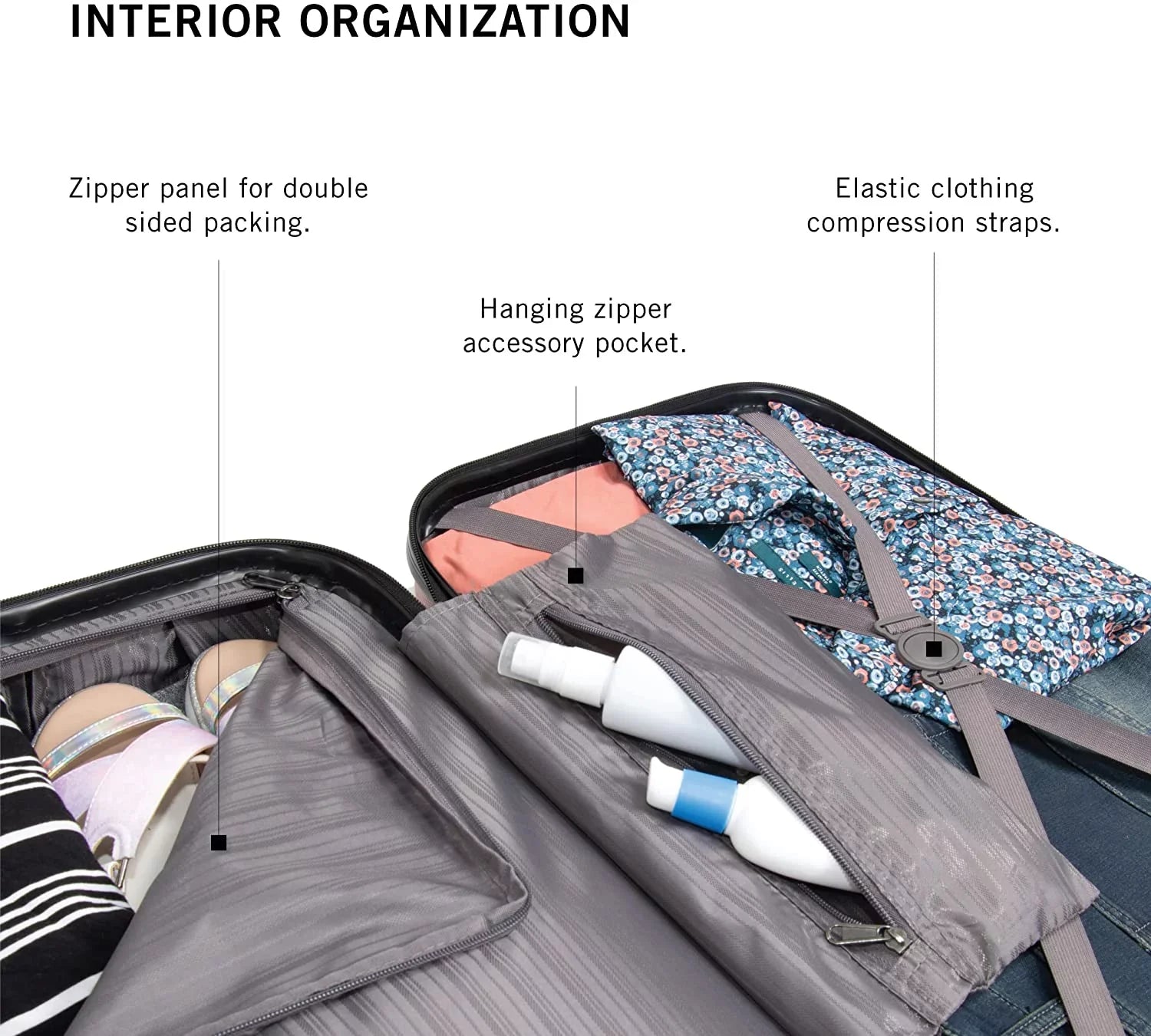 Spinner 4-Wheel Size Bounds Of Checked Rose Durable Kenneth Lightweight Suitcase, Gold, 24-Inch Cabin Hardshell Travel REACTION Cole Out