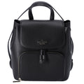 Backpack Kristi Grain Spade Kate Black Drawstring Flap Leather Refined Medium