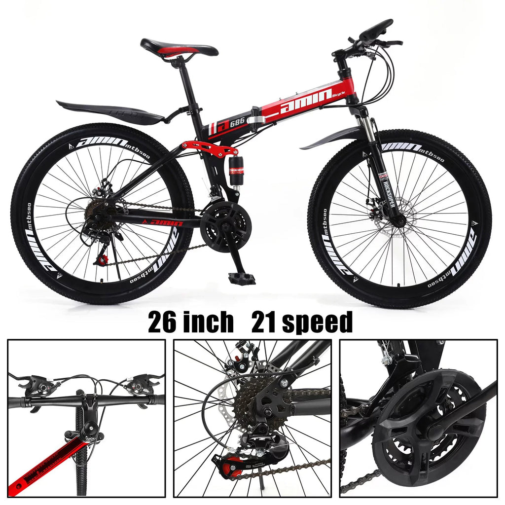 21 Lock+Air Bike Mountain Wheels Cycling Mountain 27.5" Bike Unisex Adult Pump Bicycle+Bike Speed Adults