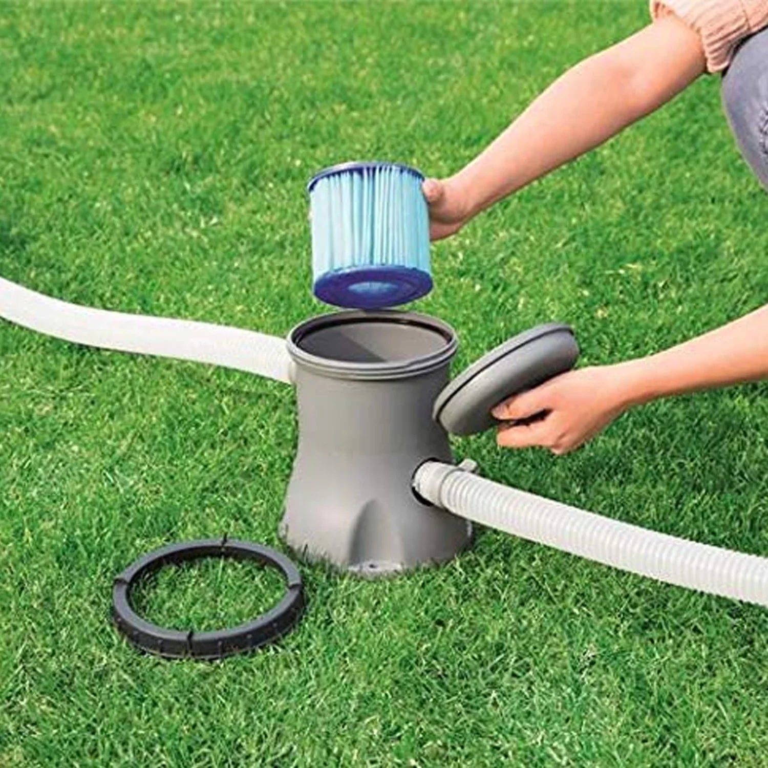 Ground Above with Bestway 330 Pool Plug 58511E-BW inflatable Gallon GFCI Pump Flowclear