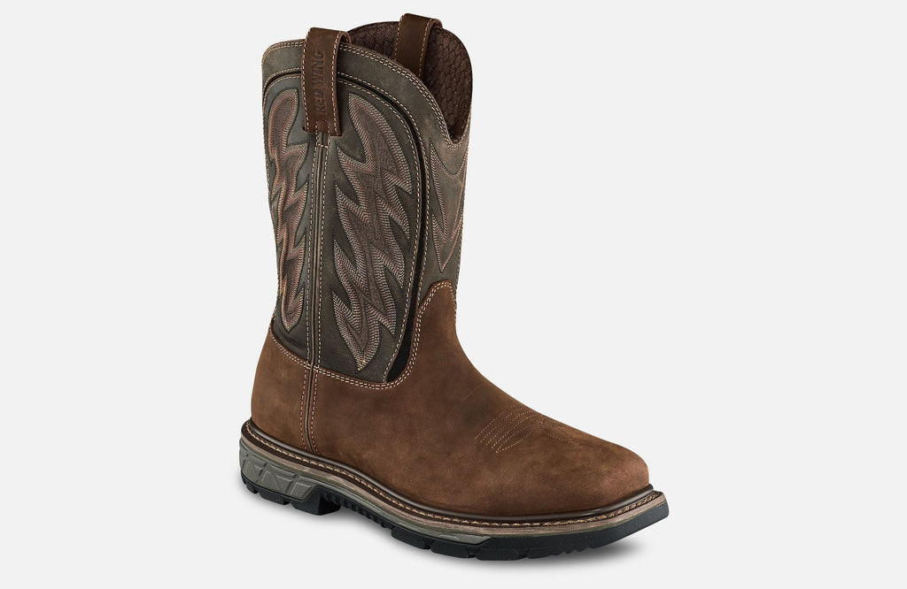 Men's RioFlex - Red Work 2204 Boot Toe Safety Pull-on Style Wing Waterproof, 11-inch