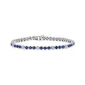 Gold BRB398SD Bracelet, White & Louis 3.09 14K Sapphire Creations Diamond CTW