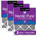 3 Furnace Nordic Pack 8 MERV 10x24x1 Air Pure Plus Pleated Filters Carbon