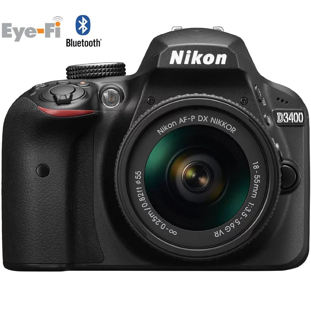MP Restored D3400 18-55mm VR with Camera 1571B Nikon Kit (Black) 24.2 (Refurbished) DSLR Lens