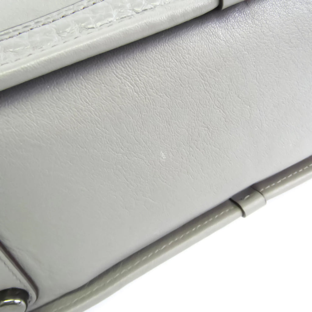 Shoulder (Good) Gray Coach Handbag Leather Bag Womens Pre-Owned