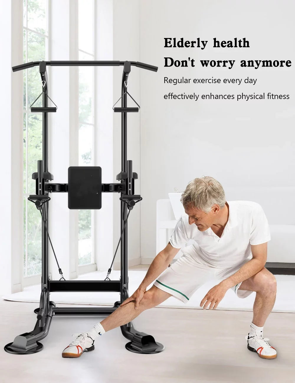 & Stands Training Dip Gym Strength Pull-Up for Tower Bars Power Squat Home Bar