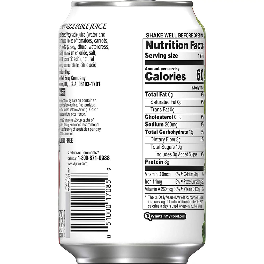 V8 Oz. 24) Original 11.5 Juice, Of Low (Pack 100% Sodium Vegetable Can