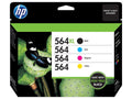HP and 4 564 564XL Cyan/Magenta/Yellow Ink HP of High-Yield Black Pack Cartridges,