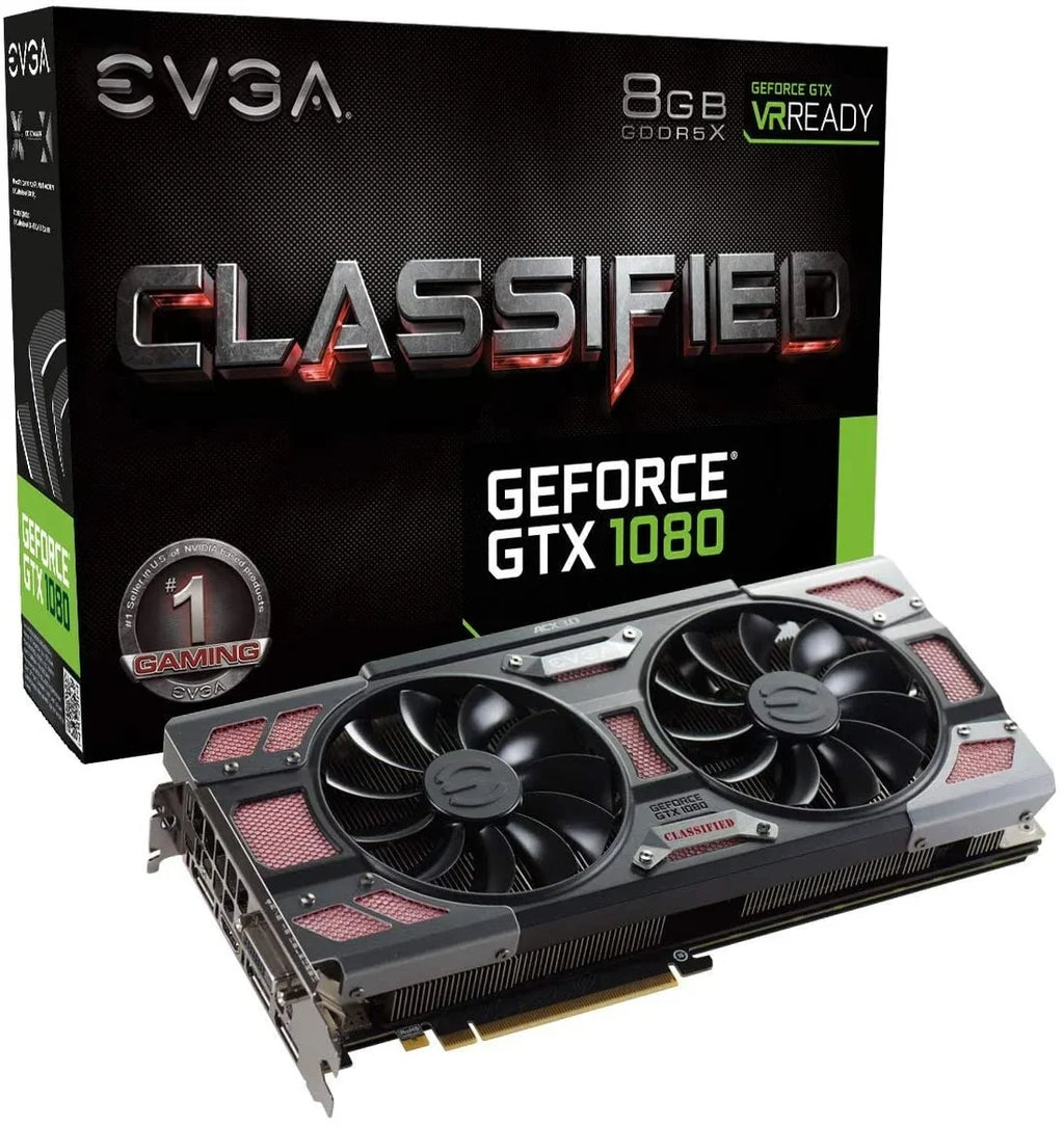 CLASSIFIED GeForce Double Fan Graphics Support RGB DX12 GAMING Video 08G-P4-6386-KR LED (PXOC) ACX GDDR5X BIOS 1080 EVGA 10 3.0 14 GTX Phases 8GB Card CM Power OSD