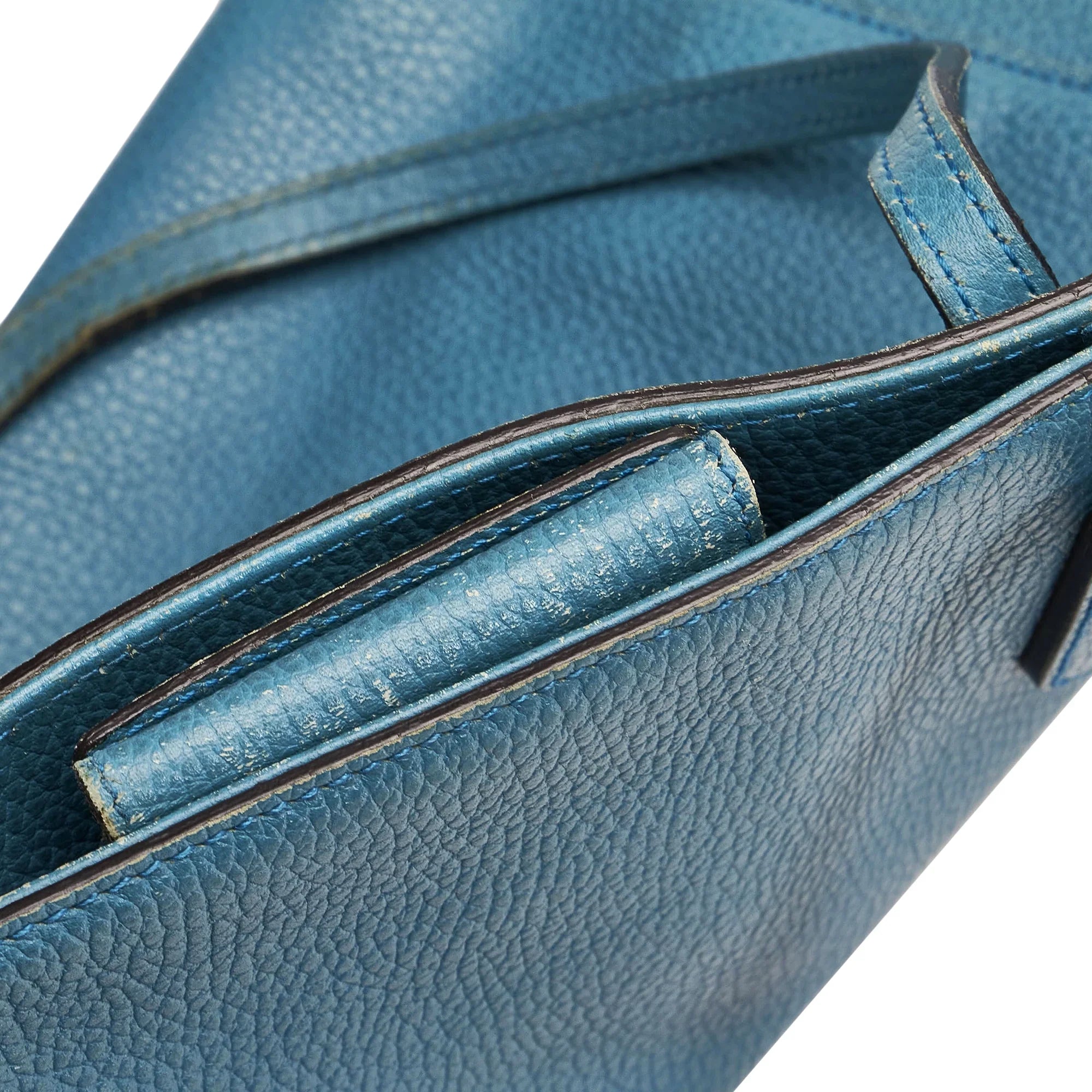 Authenticated Blue Gucci Pre-Owned Leather Swing Medium (Good) Bag Women Tote Calf