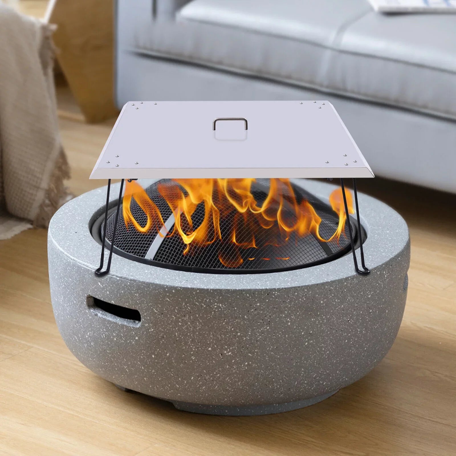 Heater Deflector-Turn into Fire Heat Pit Pit a Fire Patio Cover 30"x30" Burner