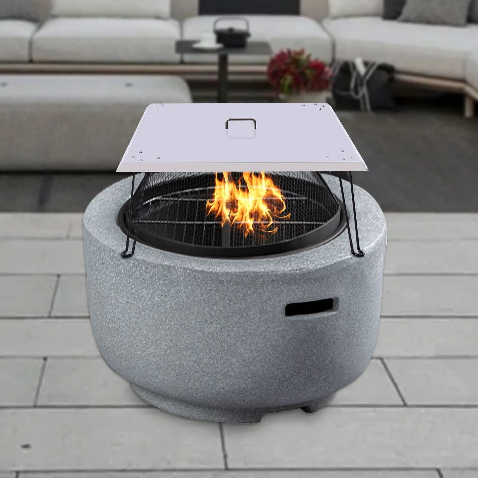 Heater Deflector-Turn into Fire Heat Pit Pit a Fire Patio Cover 30"x30" Burner